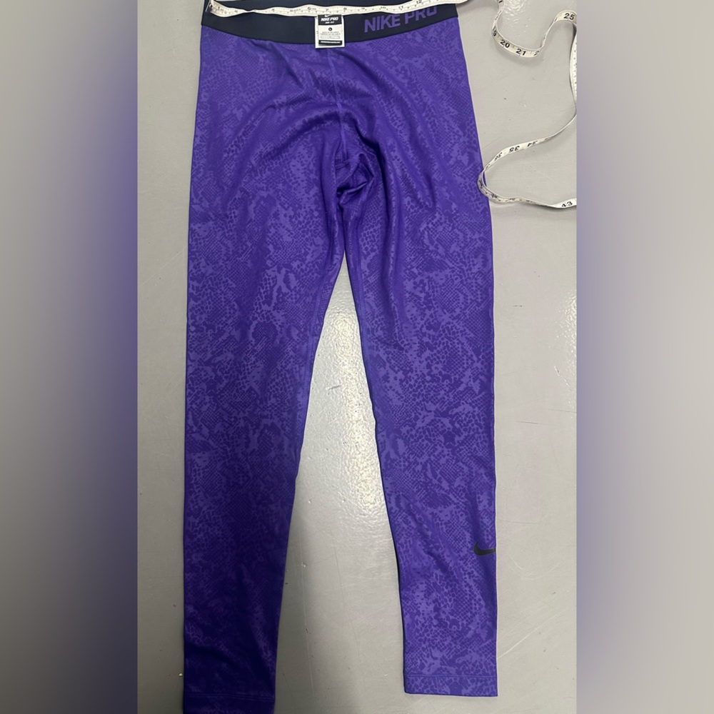 Nike Pro dri fit Purple Compression Leggings check measurement!